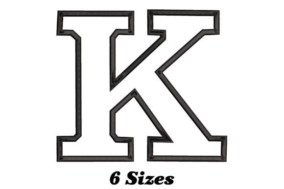 Alphabet Letter K Outline: A Designer’s Stitch Test
