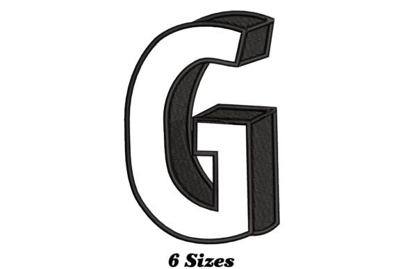 Elegant Letter G: A Stylish Machine Embroidery Design