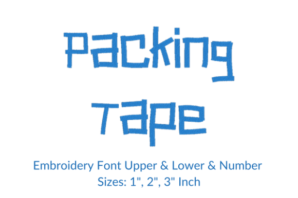Packing Tape Font Embroidery Design Review for Boutique Sweatshirts
